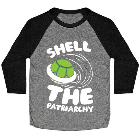 Green Shell The Patriarchy Baseball Tee