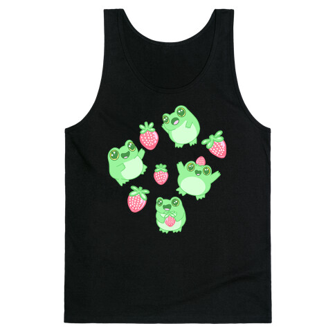 Strawberry Frogs Pattern Tank Top