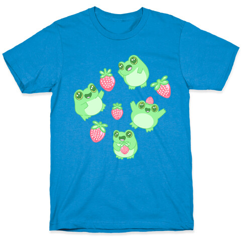 Strawberry Frogs Pattern T-Shirt