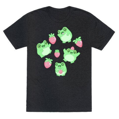 Strawberry Frogs Pattern T-Shirt