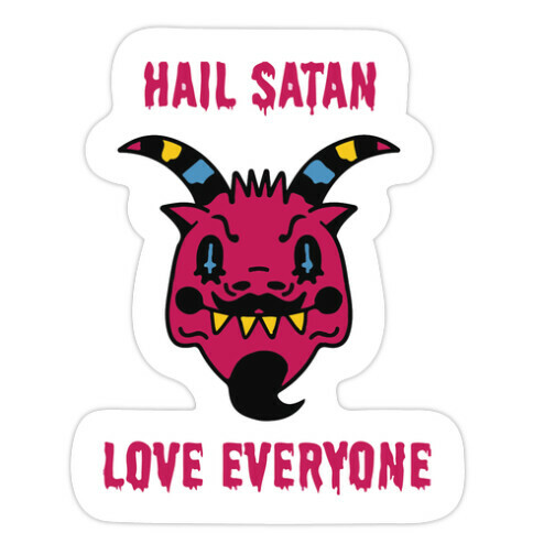 Pansexual Satan Die Cut Sticker