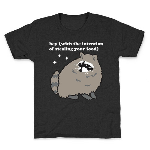 Hey (with the intention of stealing your food) Raccoon Kids T-Shirt