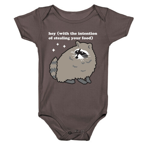 Hey (with the intention of stealing your food) Raccoon Baby One-Piece