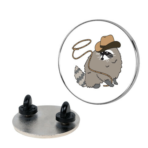 Cowboy Raccoon Lasso Pin