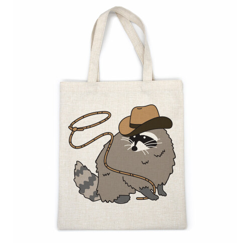 Cowboy Raccoon Lasso Casual Tote