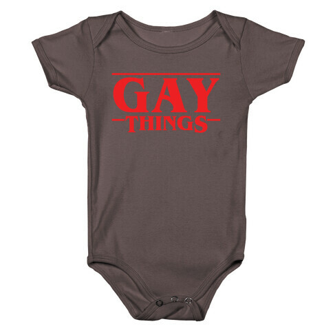 Gay Things (Solid Font) Baby One-Piece