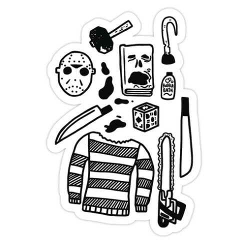 Slasher Slumber Party Kit Die Cut Sticker