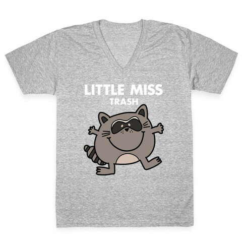 Little Miss Trash Raccoon V-Neck Tee Shirt