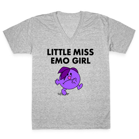 Little Miss Emo  V-Neck Tee Shirt