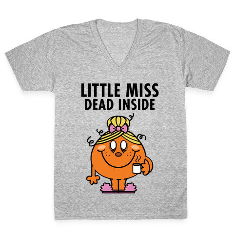 Little Miss Dead Inside V-Neck Tee Shirt