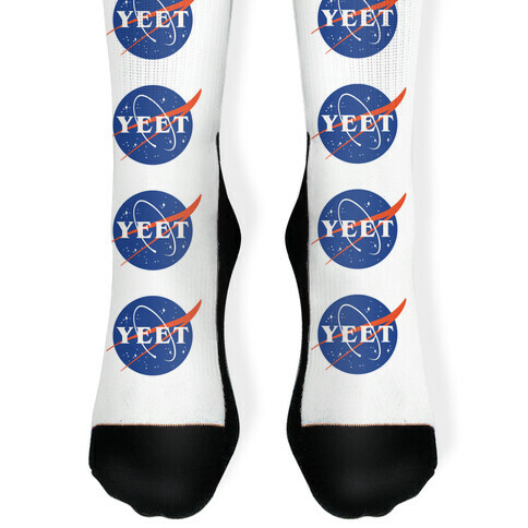 Yeet Nasa Logo Parody  Sock