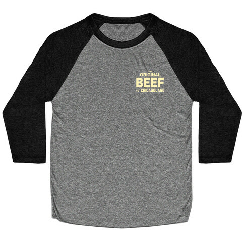 Orginal BEEF of Chicagoland Small Logo Baseball Tee