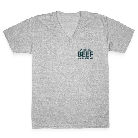 Orginal BEEF of Chicagoland Small Logo V-Neck Tee Shirt