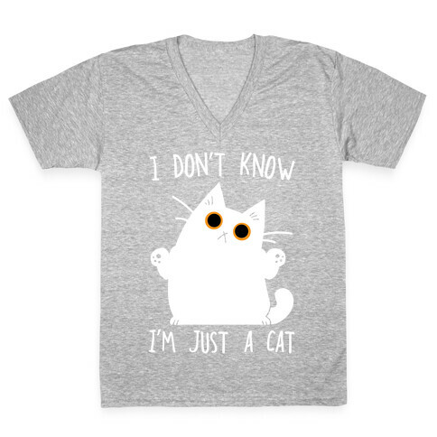 I don't know, I'm just a cat V-Neck Tee Shirt
