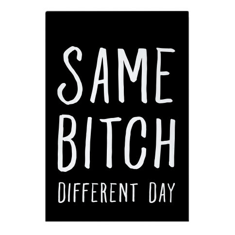 Same Bitch Different Day Garden Flag