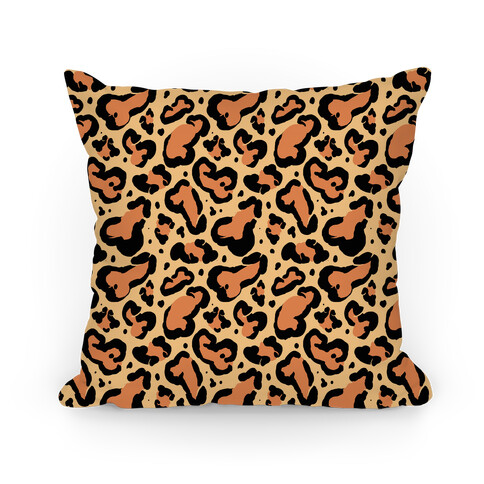 Leopard Print Penis Pattern Pillow