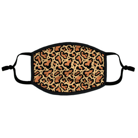 Leopard Print Penis Pattern Flat Face Mask