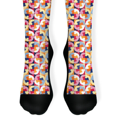 Penis Tile Pattern Sock