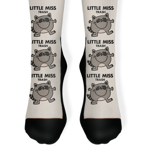 Little Miss Trash Raccoon Sock