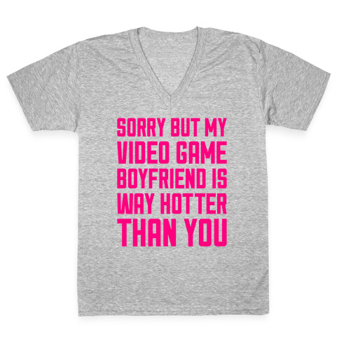 My Video Game Boyfriend V-Neck Tee Shirt