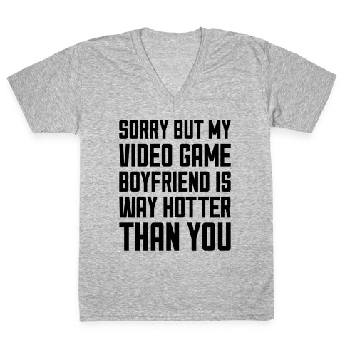 My Video Game Boyfriend V-Neck Tee Shirt