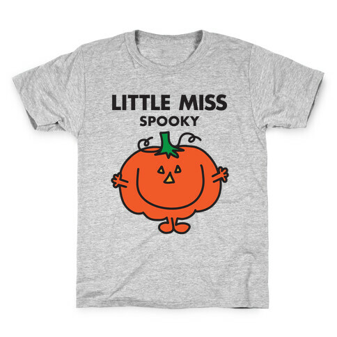 Little Miss Spooky Halloween Pumpkin Kids T-Shirt