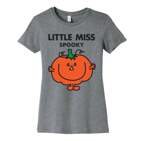 Little Miss Spooky Halloween Pumpkin Womens T-Shirt