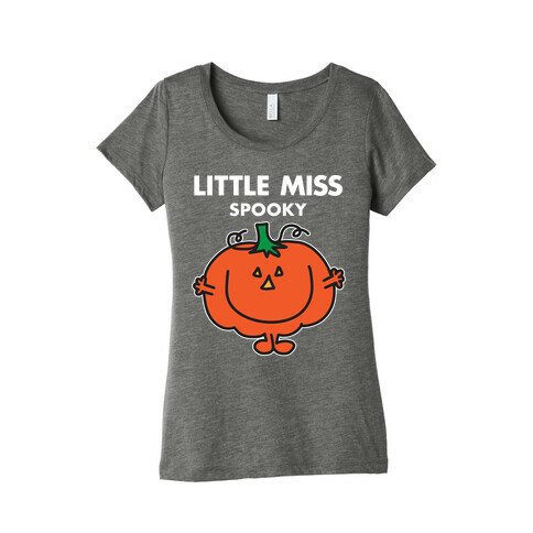 Little Miss Spooky Halloween Pumpkin Womens T-Shirt