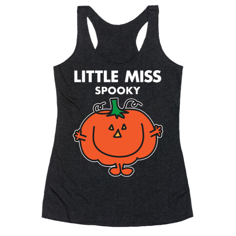 Little Miss Spooky Halloween Pumpkin Racerback Tank Top