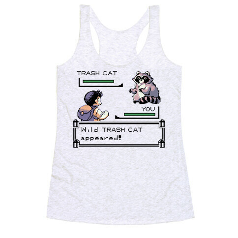 Wild Trash Cat Appears! Racerback Tank Top