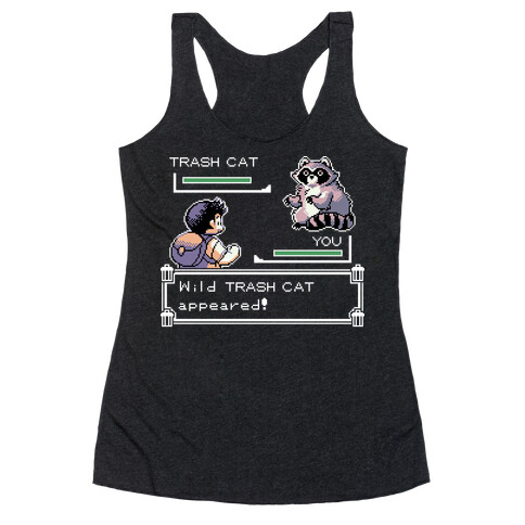 Wild Trash Cat Appears! Racerback Tank Top