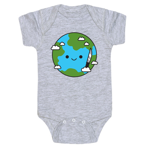 Earth with Knife Baby One-Piece