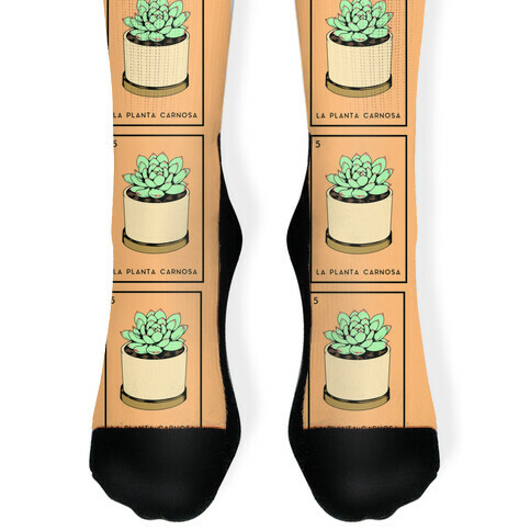 La Planta Carnosa Succulent Loteria Sock