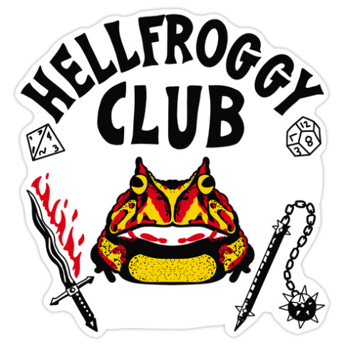 Hellfroggy Club Hellfire Club Die Cut Sticker