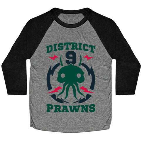 District 9 Prawns (Sports Logo Parody) Baseball Tee