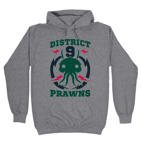 District 9 Prawns (Sports Logo Parody) Hooded Sweatshirt
