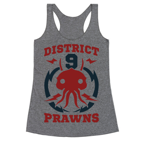 District 9 Prawns (Sports Logo Parody) Racerback Tank Top
