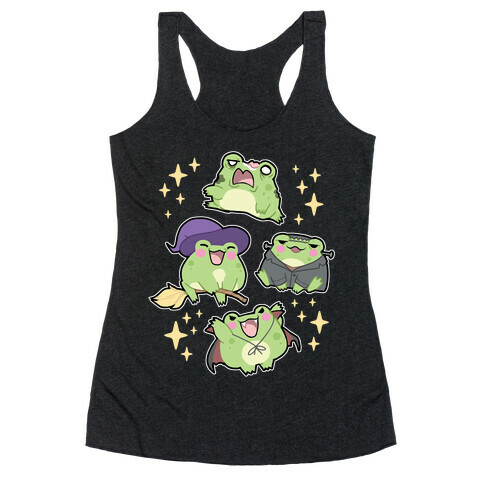 Halloween Frogs Racerback Tank Top