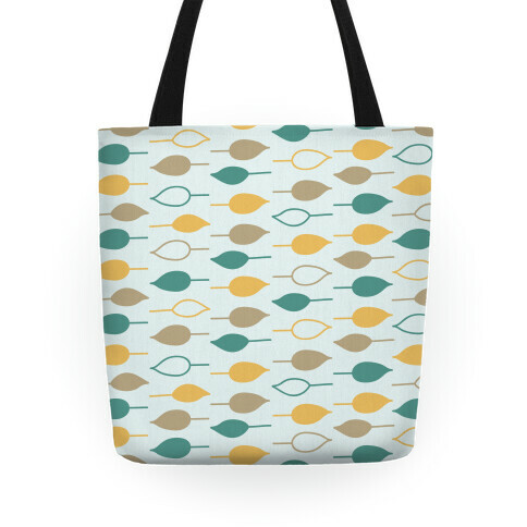 Leaf Pattern Tote (Blue) Tote