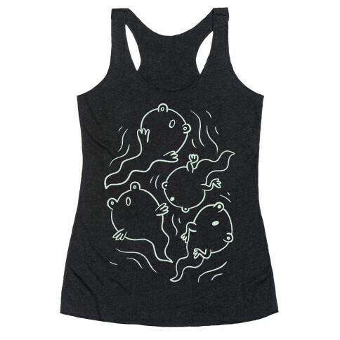 Tadpole Ghost Frogs Racerback Tank Top