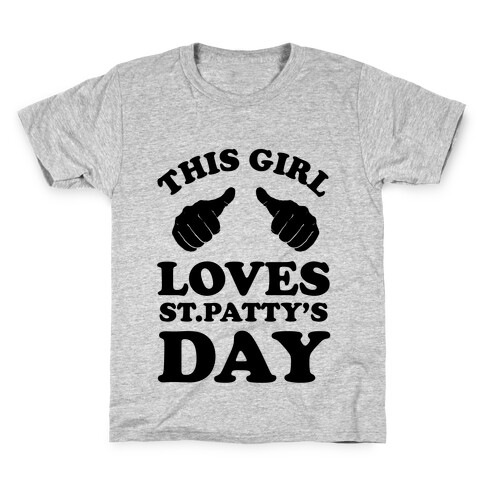 This Girl Loves St.Patricks Day Neon Kids T-Shirt