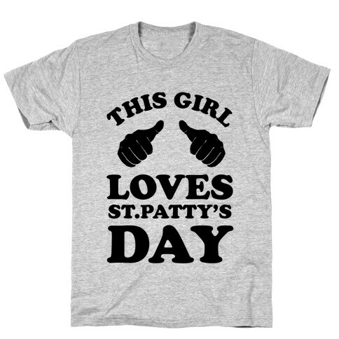 This Girl Loves St.Patricks Day Neon T-Shirt