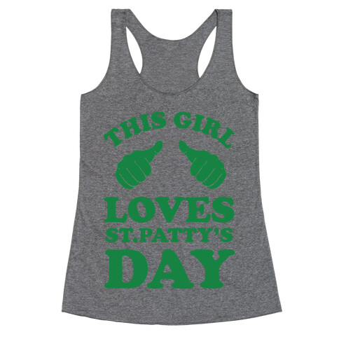 This Girl Loves St.Patty's Day Racerback Tank Top