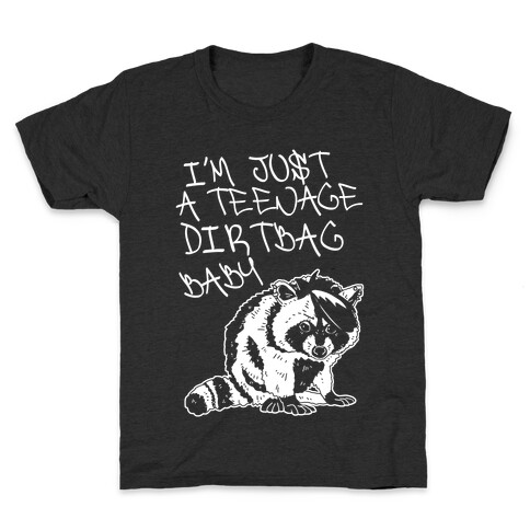 I'm Just a Teenage Dirtbag Baby Emo Raccoon Kids T-Shirt