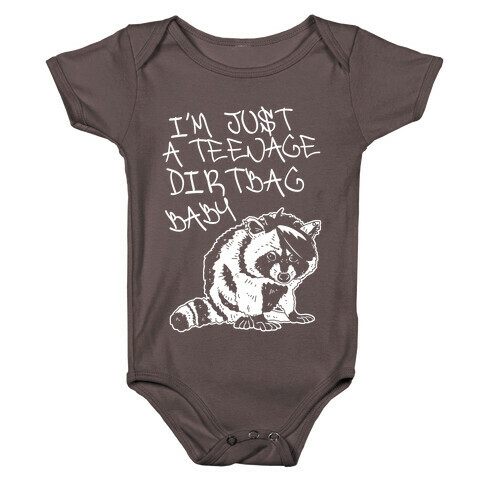 I'm Just a Teenage Dirtbag Baby Emo Raccoon Baby One-Piece