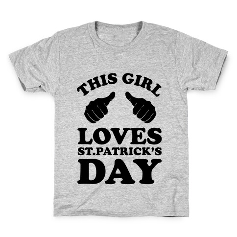 This Girl Loves St.Patrick's Day Neon Kids T-Shirt