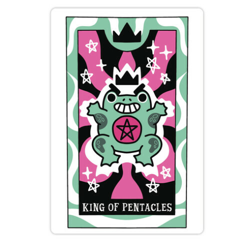 Creepy Cute Tarot: King of Pentacles Die Cut Sticker