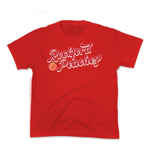 Rockford Peaches Script Kids T-Shirt