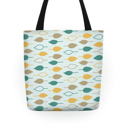 Leaf Pattern Tote (Blue) Tote