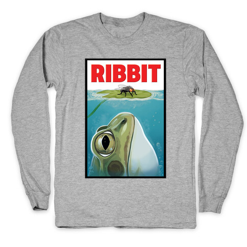 Ribbit Jaws Parody Long Sleeve T-Shirt